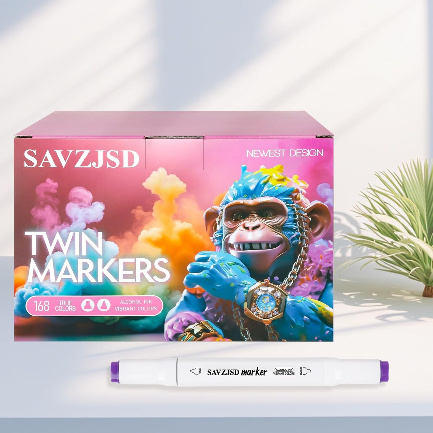 168 Colors Alcohol Markers, Dual Tip Markers for Artists or Adults in Coloring, Painting(Fine & Broad) - Image 5