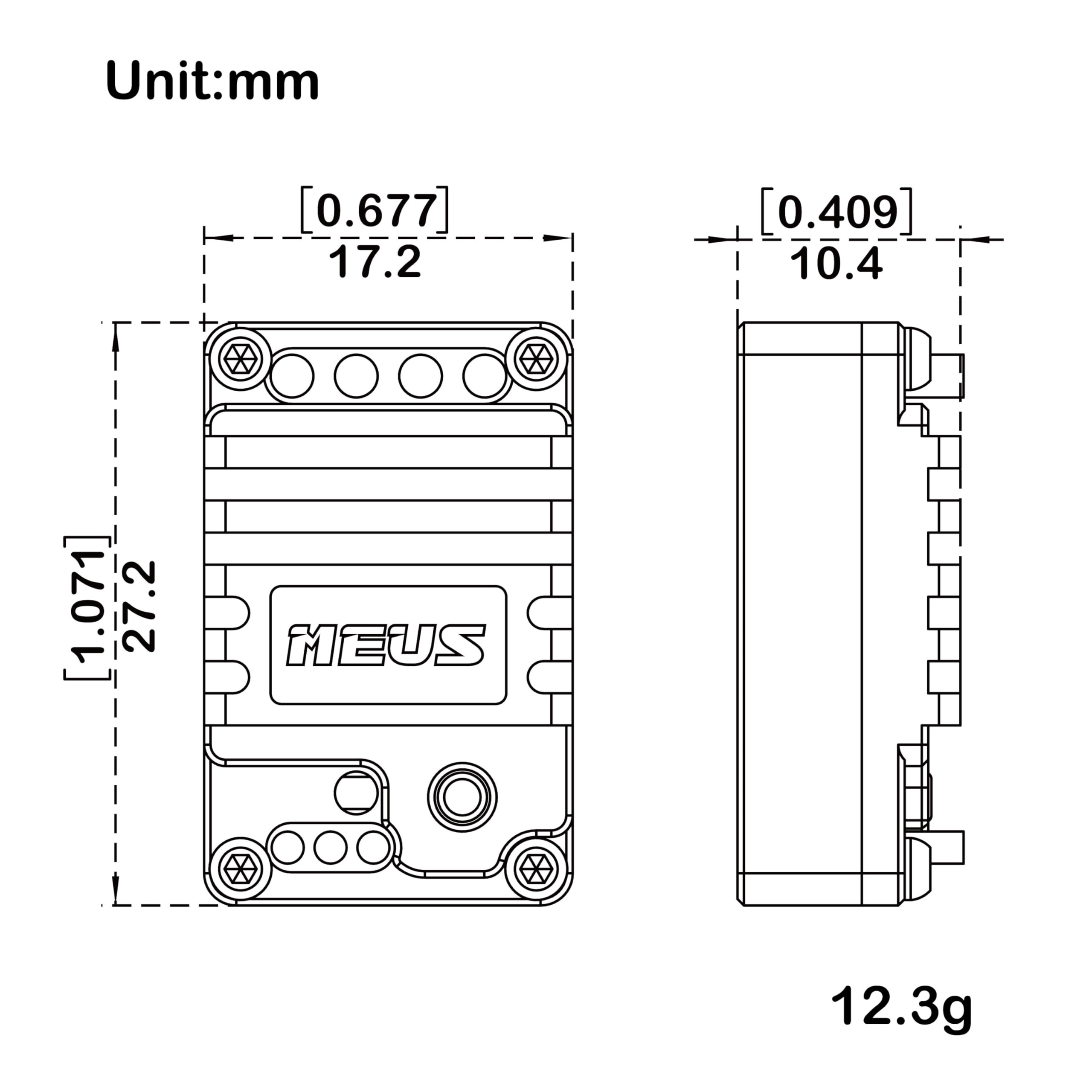 MEUS RACING ME25 25A Brushed Mini ESC for SCX24 TRX4M ASCENT-18 1/24 1/18 RC Crawler Upgrade