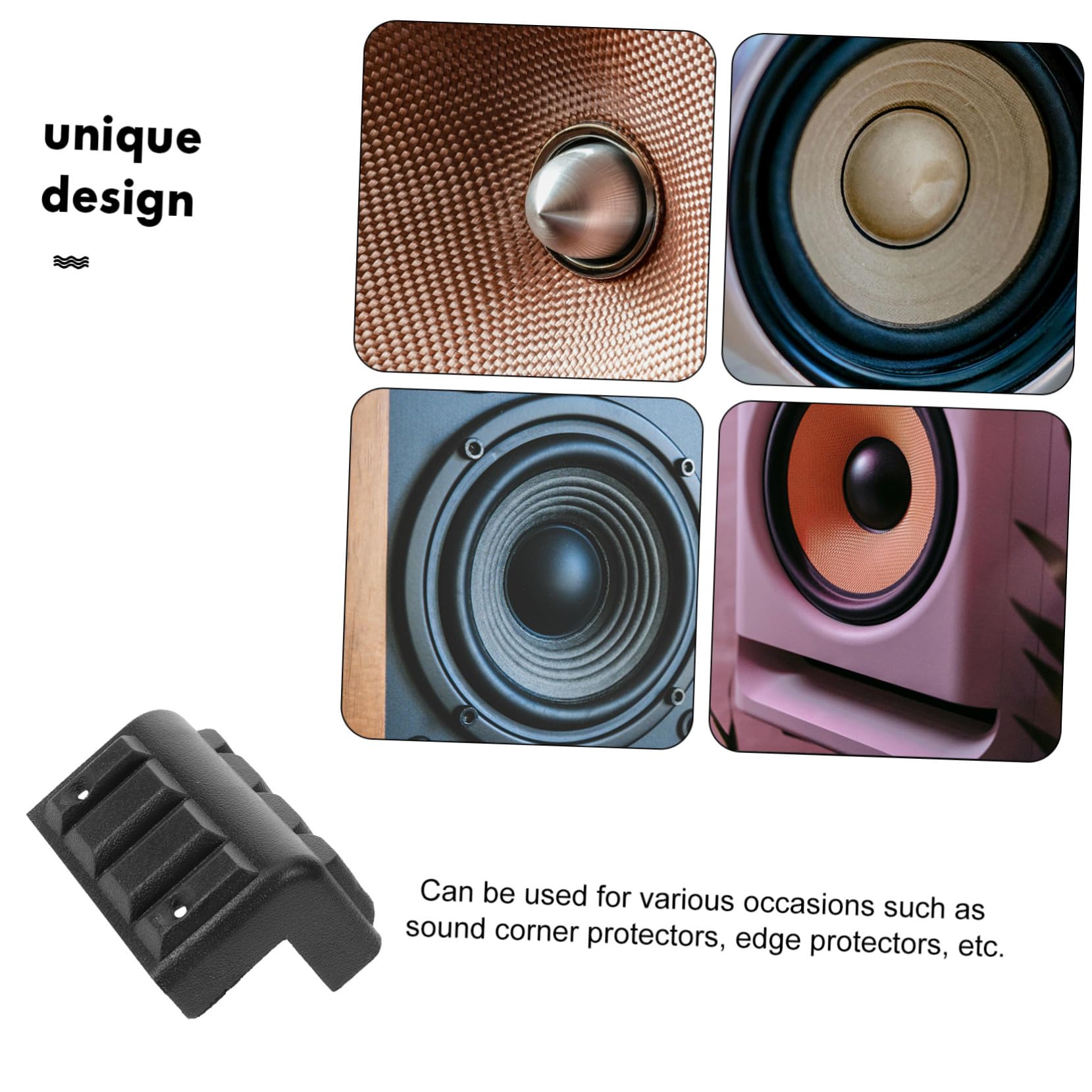 Angoily 100piezas Protector De Esquinas Para Altavoces y Muebles De Plástico Accesorios Para Equipaje Protección Para Cajas y Esquinas De Muebles