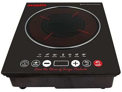 Maplin Double Glass Infra-Red Ray Cooktop Model DZ18-21 in A+ Glass Plate Size: 38 X 31 cm with Touch Sensor