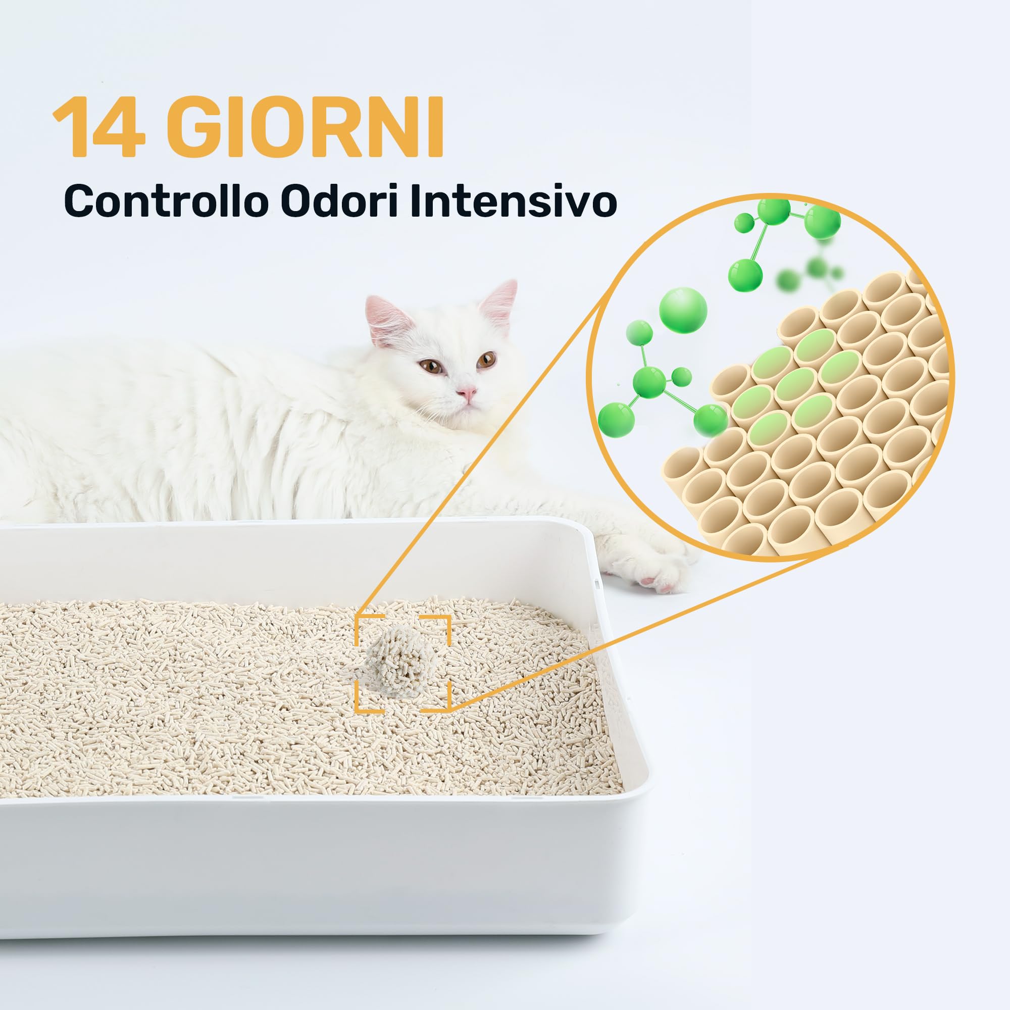 FUKUMARU Lettiera per Gatti al Tofu- 24L, Lettiera Agglomerante Naturale di Mais e Fagioli, Senza Polvere, Biodegradabile, Agglomerazione Rapida,Controllo Odori Efficace,Smaltibile nel WC.