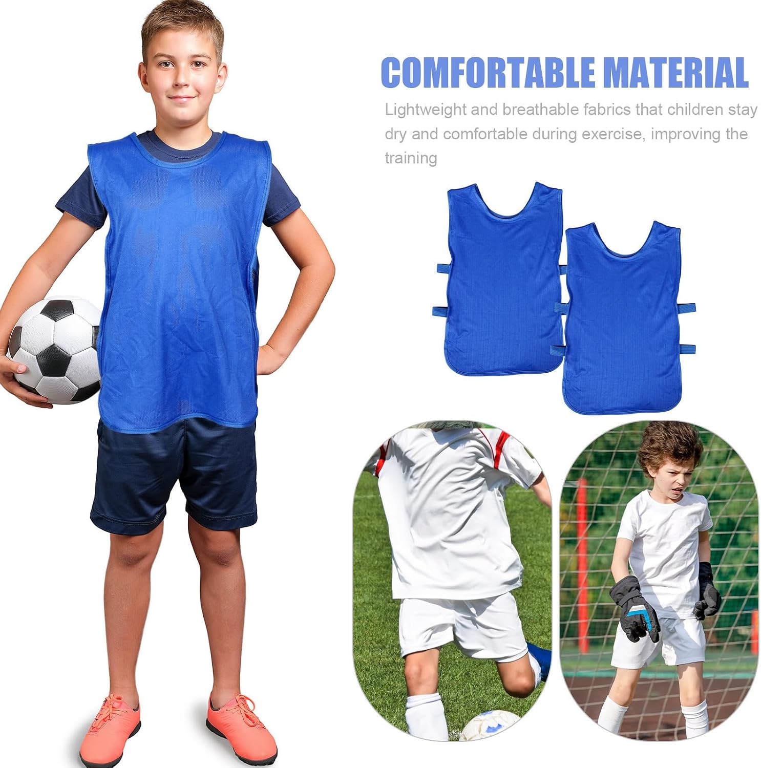 4pcs Soccer Training Mesh Vests Youth Team Practice Jerseys for Soccer Football Basketball Featuring Basketball Pinnies and Football Training Uniforms and Outdoor Sports