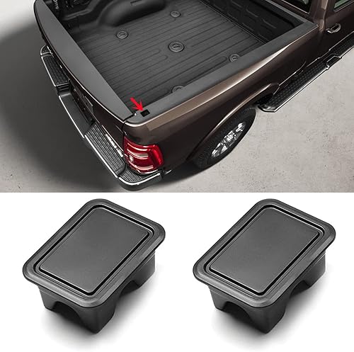POETRYXIAO Cubiertas de orificios de estaca, tapones de bolsillo de estaca para riel de caja de camión, compatibles con Dodge RAM 1500 2019-2023,