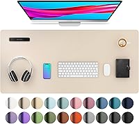 Vista 116 de Aothia Protector de escritorio de cuero, alfombrilla para ratón, alfombrilla de escritorio de oficina, secante de escritorio de cuero PU