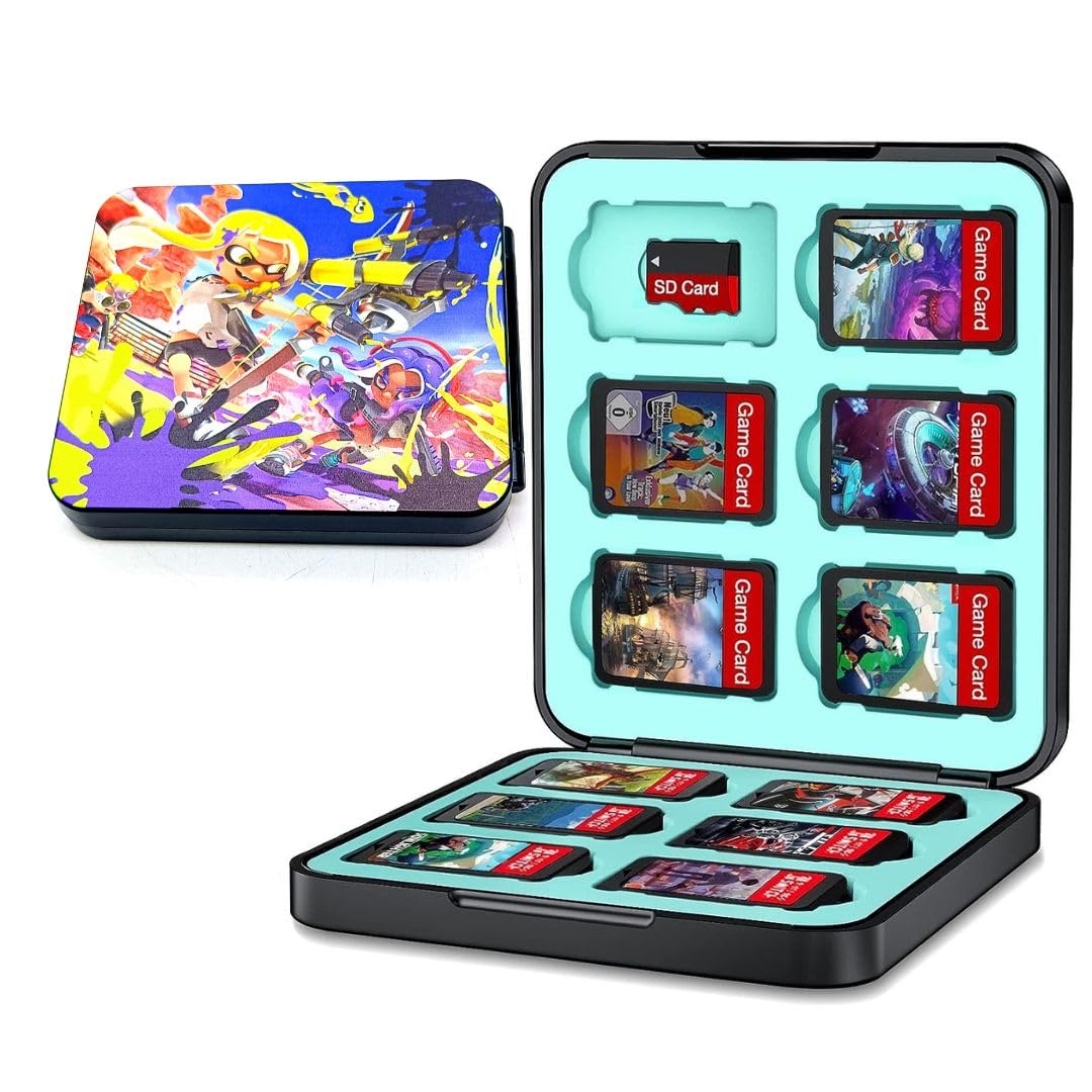 TMG Premium Case Holder Compatible with Nintendo Switch Games Card and Storage 12 Switch Game Cartridge, Soft Lining Rubber and Portable Switch Game Holder