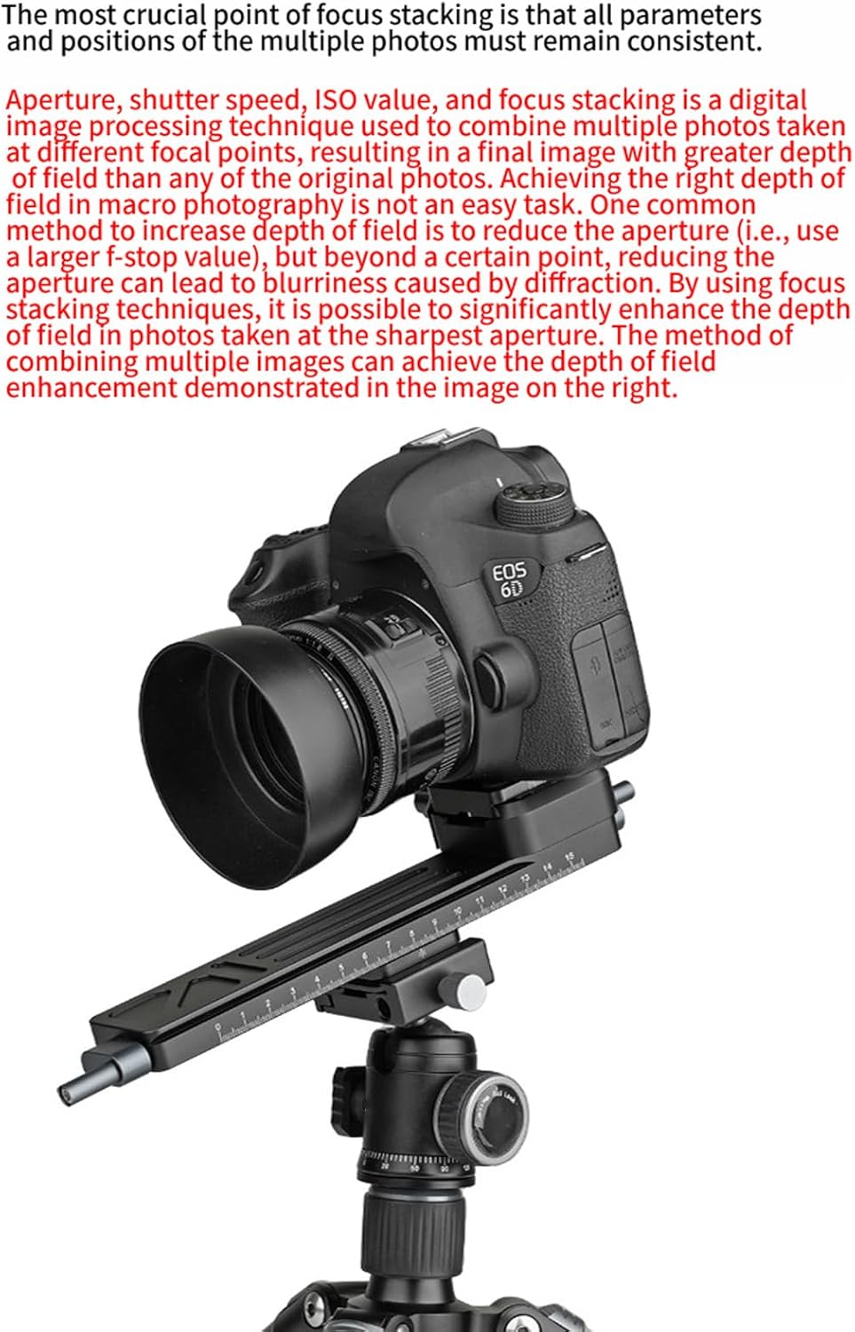Metal Camera Slider Rails for DSLR Cameras with Precise Close-Up Focusing and Smooth Damping
