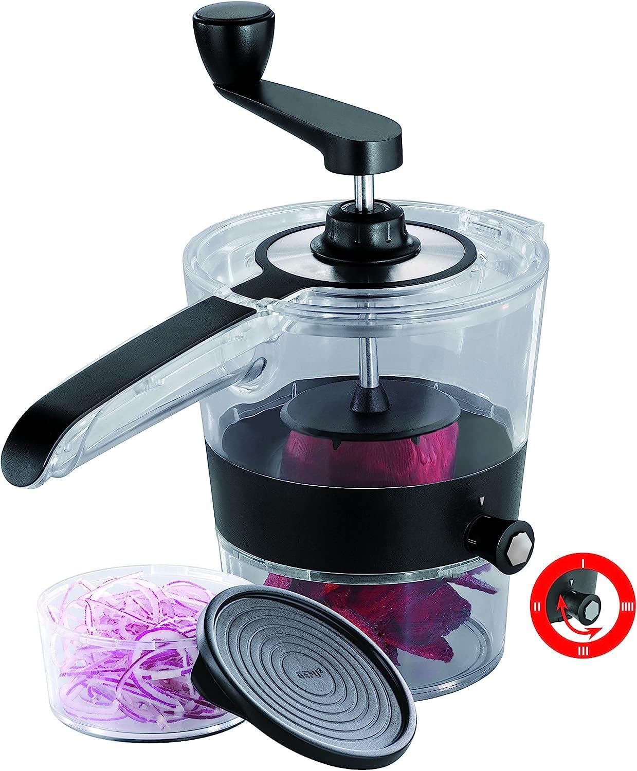 4 Blade Spiral Vegetable Cutter Portable 360 Rotation Slicer 253