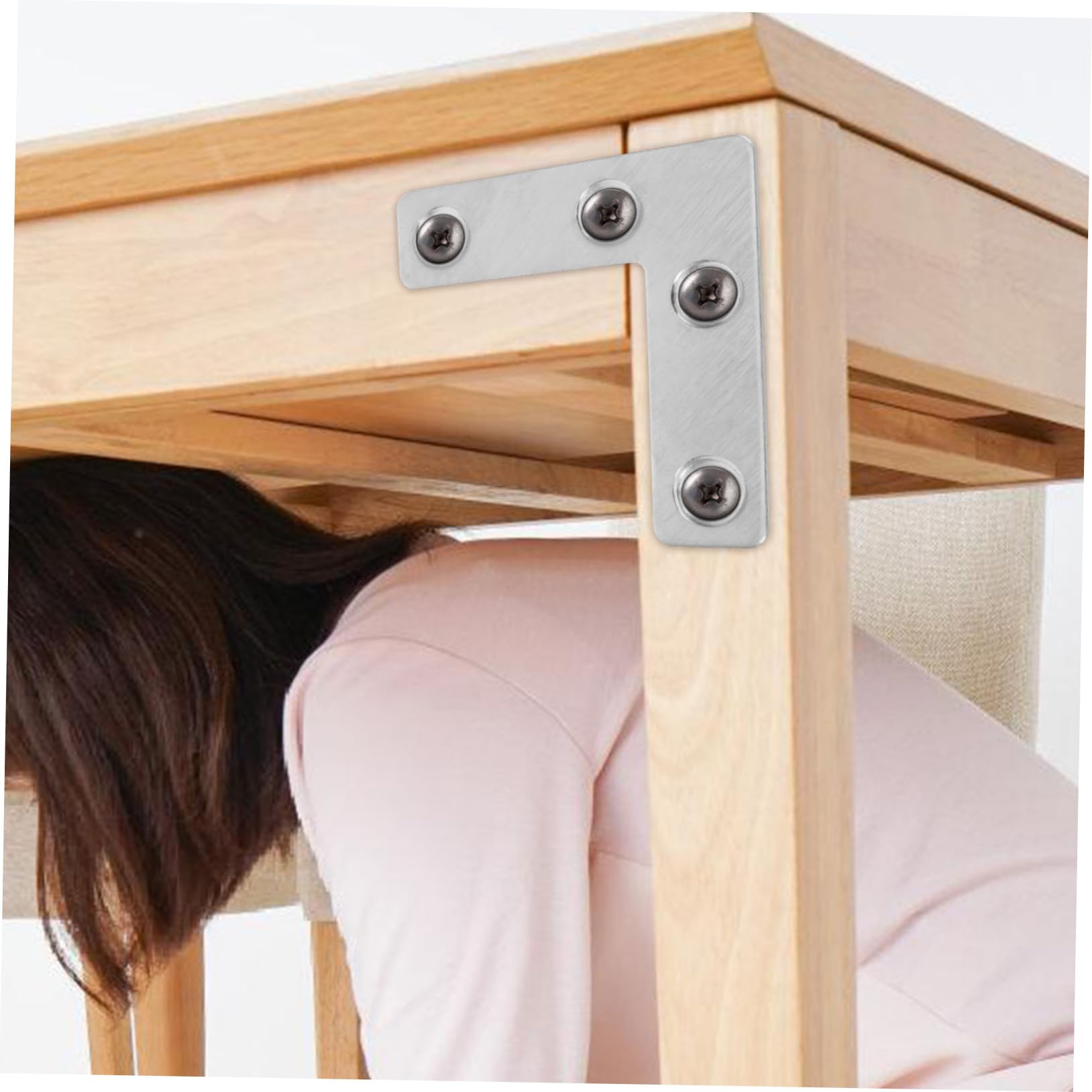 Artibetter 108piezas Soporte De Ángulo De Inoxidable Escuadras Resistentes Para Muebles y Construcción