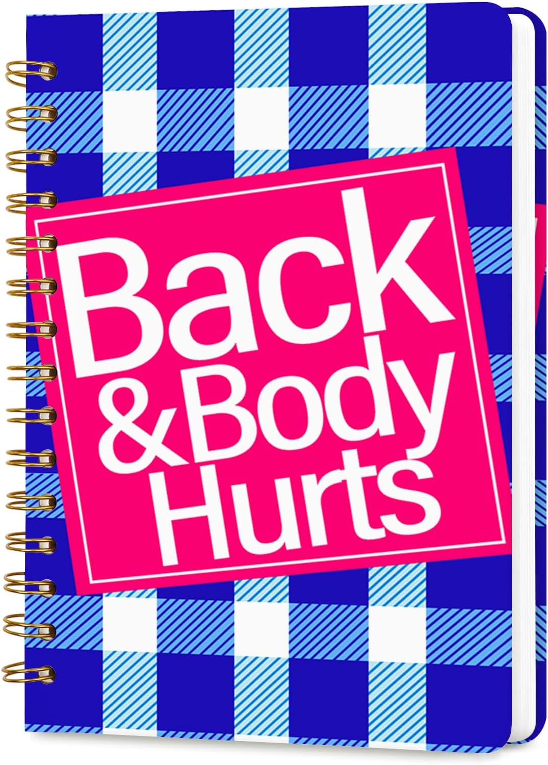 Lined Spiral Journal Notebook for Work A5, 160 Pages, Back & Body Hurts