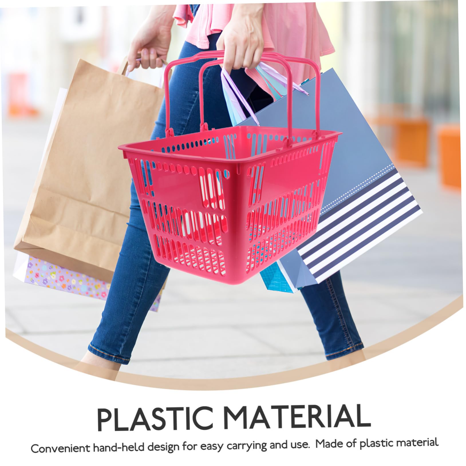 Gatuida cestino della spesa cesti cesta drogheria ampio cestino per libri parà contenitore plastica contenitori plastica cestini da scrivania cestino cavo Green