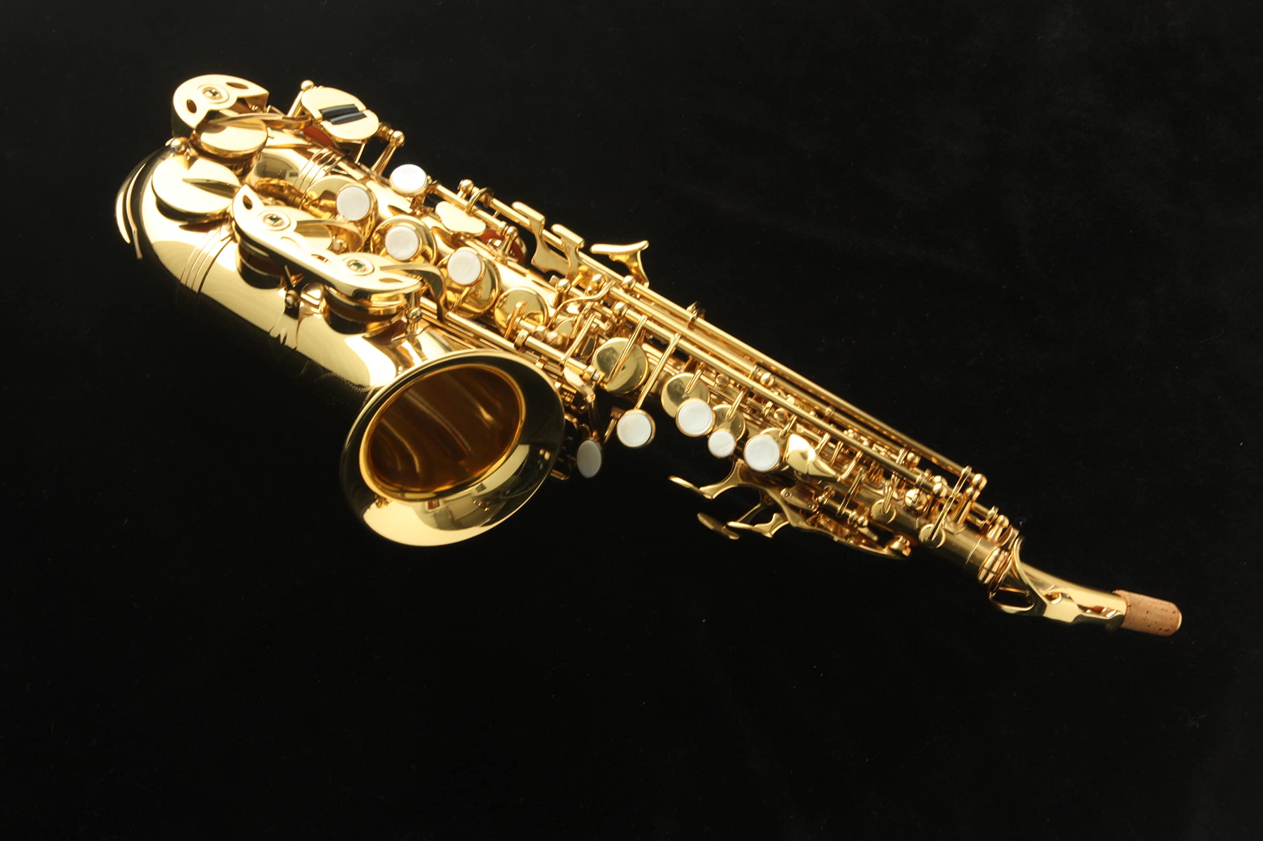 Saxo soprano Curvo Harlem SSC-310 Nuovo! Con astuccio leggero