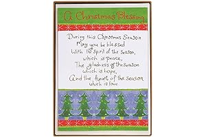 Graphique Box of 15 Christmas Blessing Holiday Cards with Glitter and Gold Foil Accents