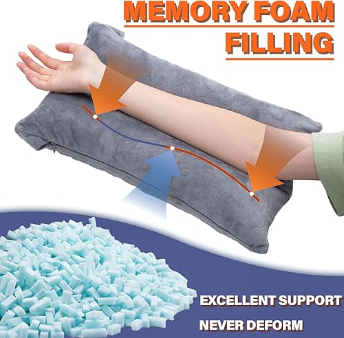 Miniatura 2 de Almohada de brazo de espuma viscoelástica para adultos y personas que duermen de lado, almohada de elevación de soporte para codo para poscirugía y
