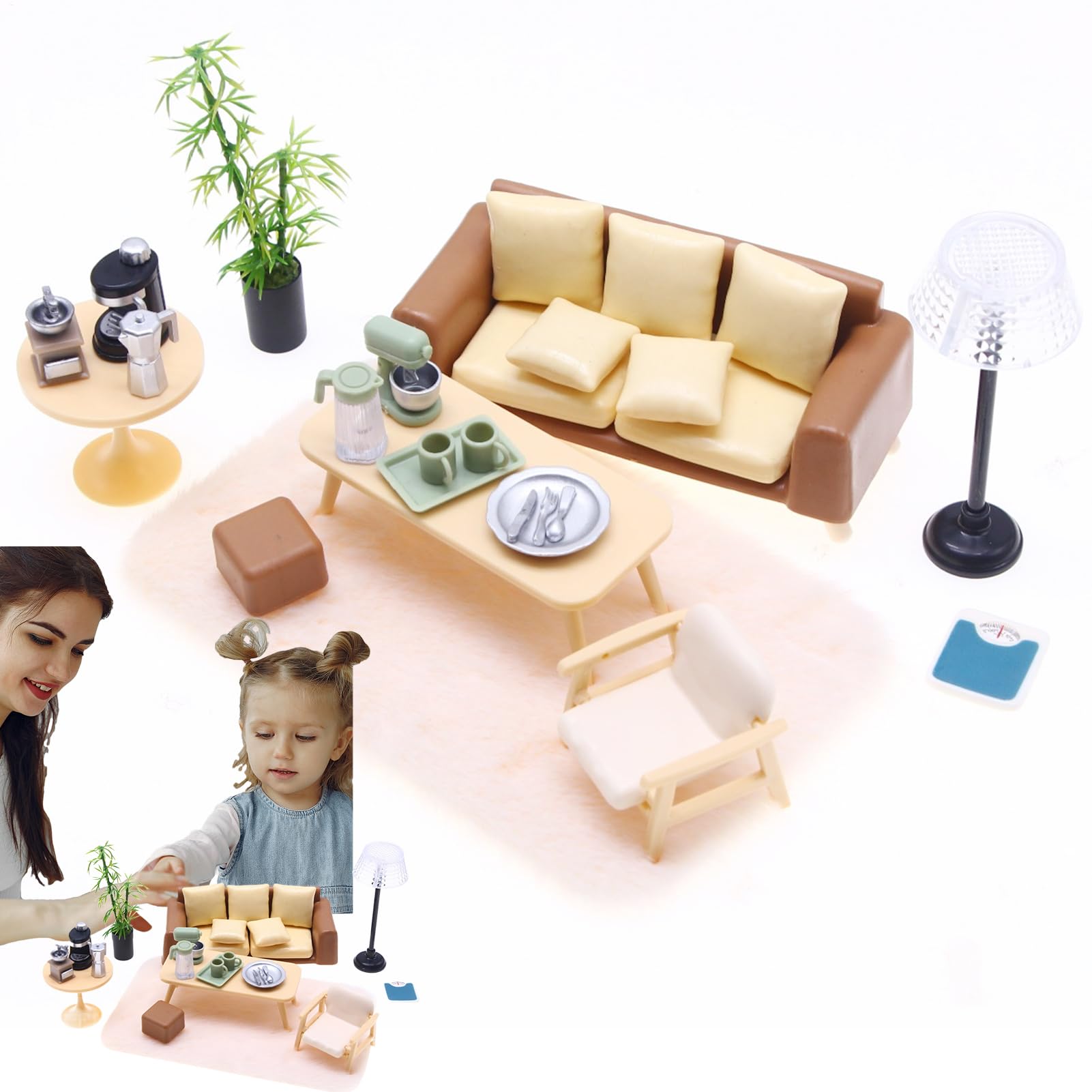 Mini meubles robustes avec accessoires de maison de sonde précis - 8