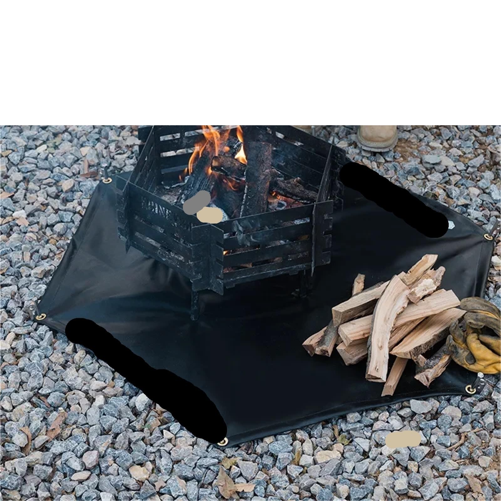 Tappetino Isolante For Picnic In Tessuto Ignifugo, Rivestimento Resistente Alle Alte Temperature, In Silicone, For Campeggio All'aperto(60 * 40cm)