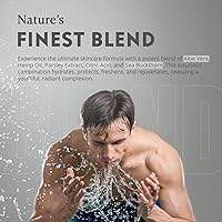 Vista 6 de Ruggedly Handsome Aftershave - 8.1 fl oz - Hidratante facial calmante para hombres con mentol, reduce líneas y arrugas - Fácil de usar para cara