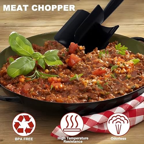 Miniatura 6 de Premium Heat Resistant Hamburger Chopper - Nylon Meat Masher Tool for Ground Beef, Masher and Fork in One