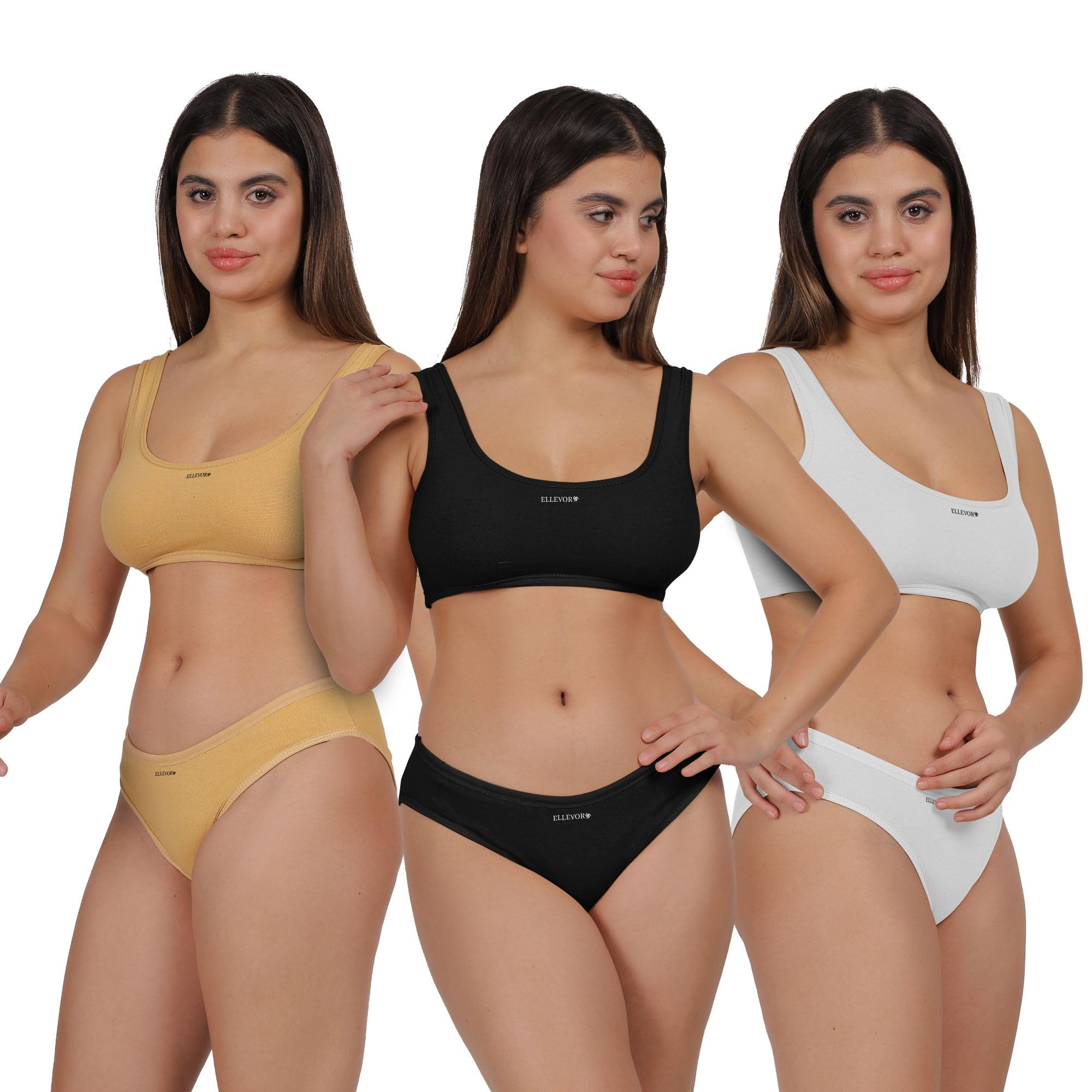 ZestFit AirBra & Panty Set for Women | Lycra Cotton Sports Bra & Panty Combo | Workout, Yoga & Gym Wear -Multicolour-image-16