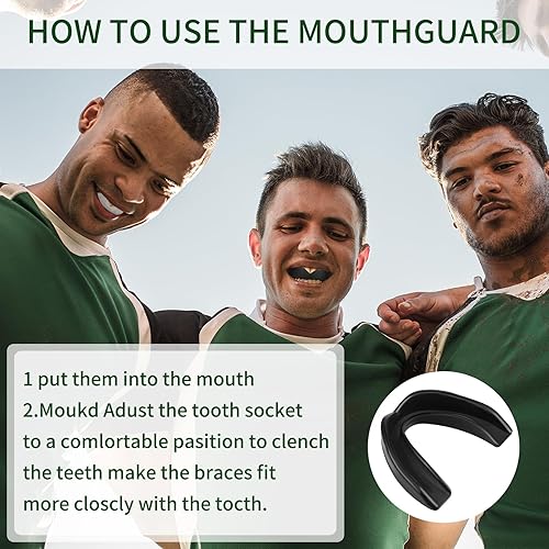 Miniatura 7 de Frienda 5 protectores bucales deportivos para adultos y jóvenes, para boxeo, baloncesto, fútbol, hockey, karate, 5 unidades