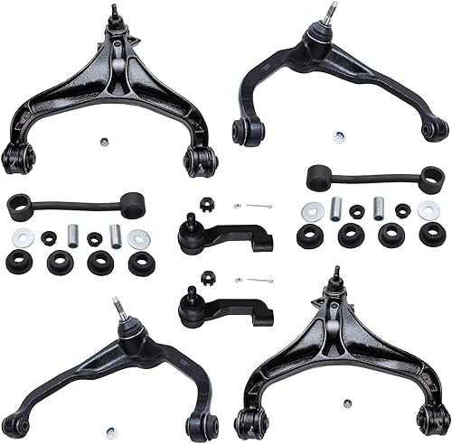 Miniatura 927 de Detroit Axle - Kit de brazos de control de extremo delantero RWD para Dodge Ram 03-06 2500 3500, 2 brazos de control superior con rótula 2 varillas