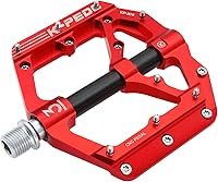 Vista 1 de Aleación de aluminio 9/16 "Pedal de bicicleta MTB amplia plataforma plana antideslizante Pedales de bicicleta con 3 rodamientos para bicicletas