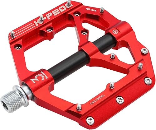 Aleación de aluminio 916 "Pedal de bicicleta MTB amplia plataforma plana antideslizante Pedales de bicicleta con 3 rodamientos para bicicletas de