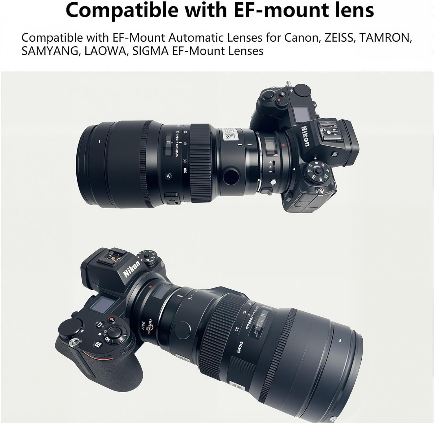 EFTZ Lens Adapter for Canon EOS EF Mount Lens to Compatible with Nikon Z Mount Camera，Built in Electronic Aperture autofocus Function, for Nikon ZR Zf Z9 Z8 Z7 Z7II Z6III Z6II Z6 Z5 Z50 Z30 ZFC