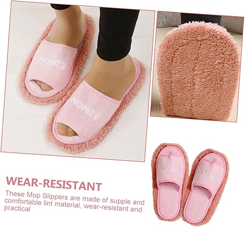 Miniatura 6 de DOITOOL 1 par de zapatillas de algodón limpiar el suelo Corea del Sur Miss, Rosado