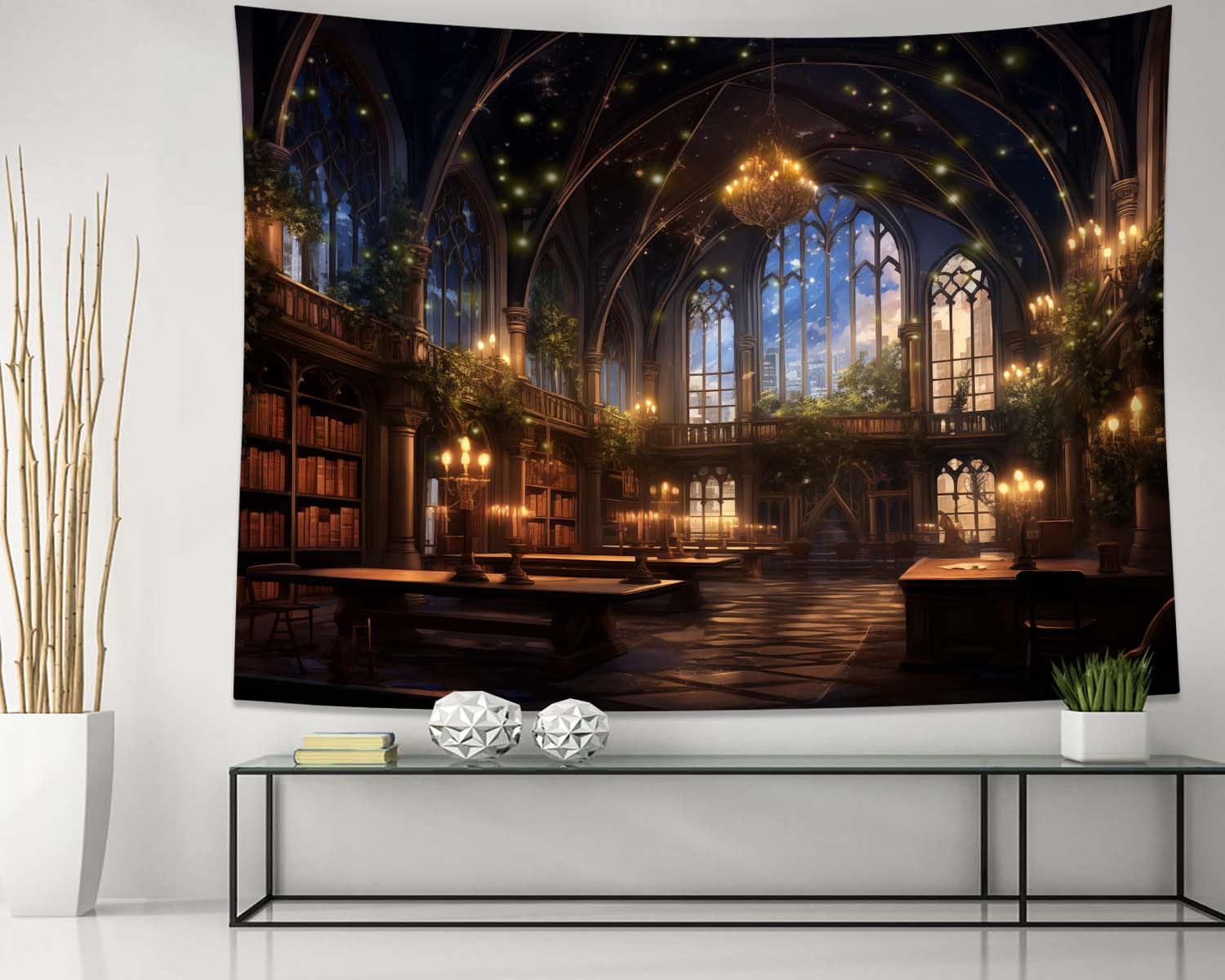 Fantasy Library Tapestry