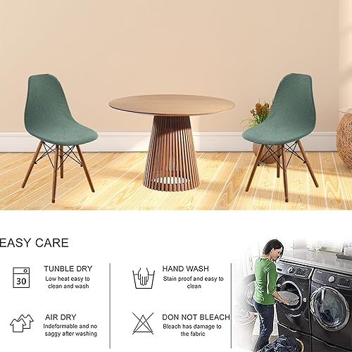 Miniatura 5 de HAOYONG Fundas para sillas de comedor modernas de mediados de siglo, funda para silla sin brazos, fundas elásticas para cocina, oficina, comedor y