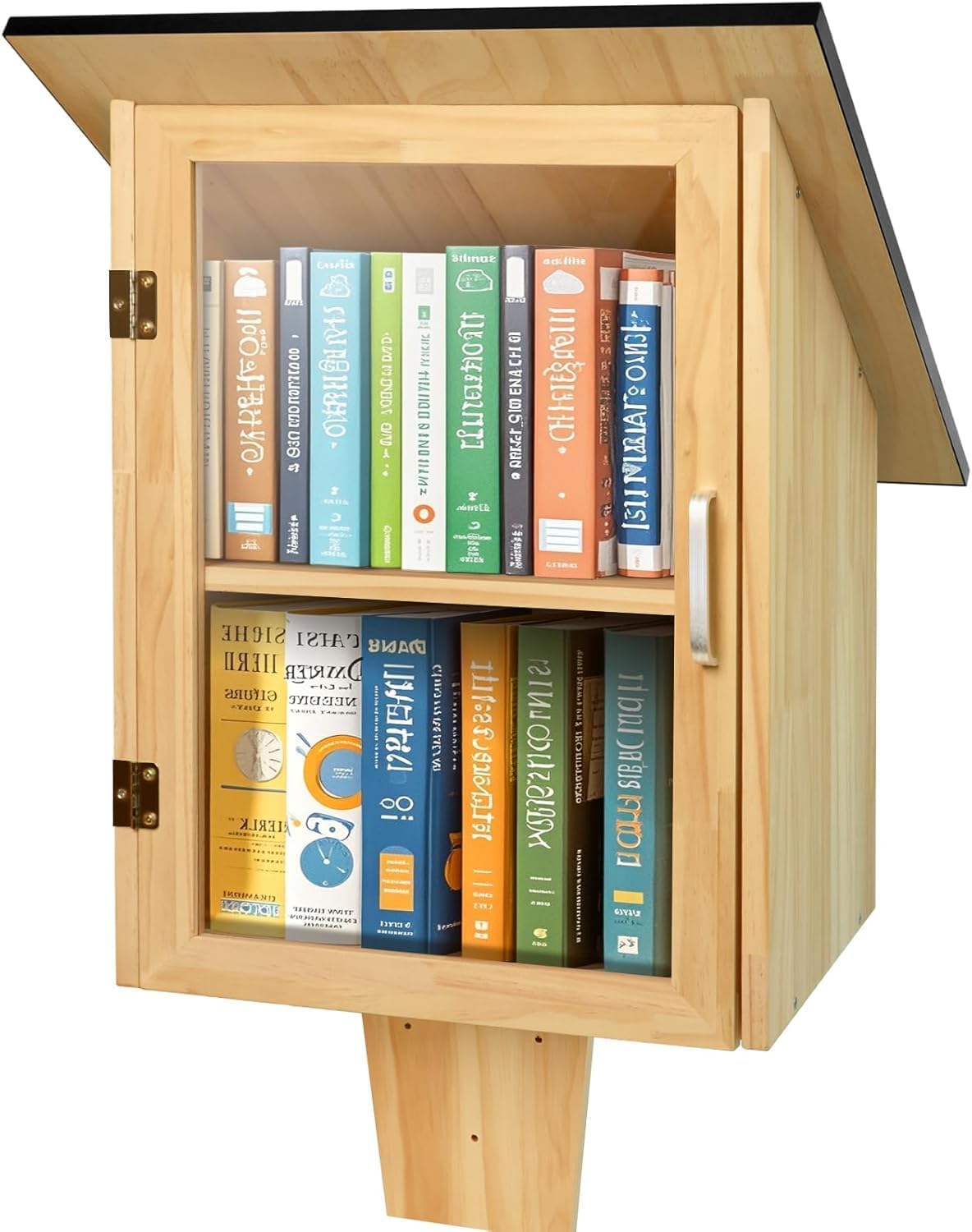 Amazon.com: HAFTKD Outdoor Library Book Box, Double Little Library
