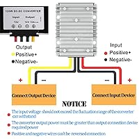 Vista 6 de HOMELYLIFE DC 72V reductor reductor de voltaje a 12V 10A 120W Regulador de voltaje reductor convertidor de potencia Módulo impermeable transformador