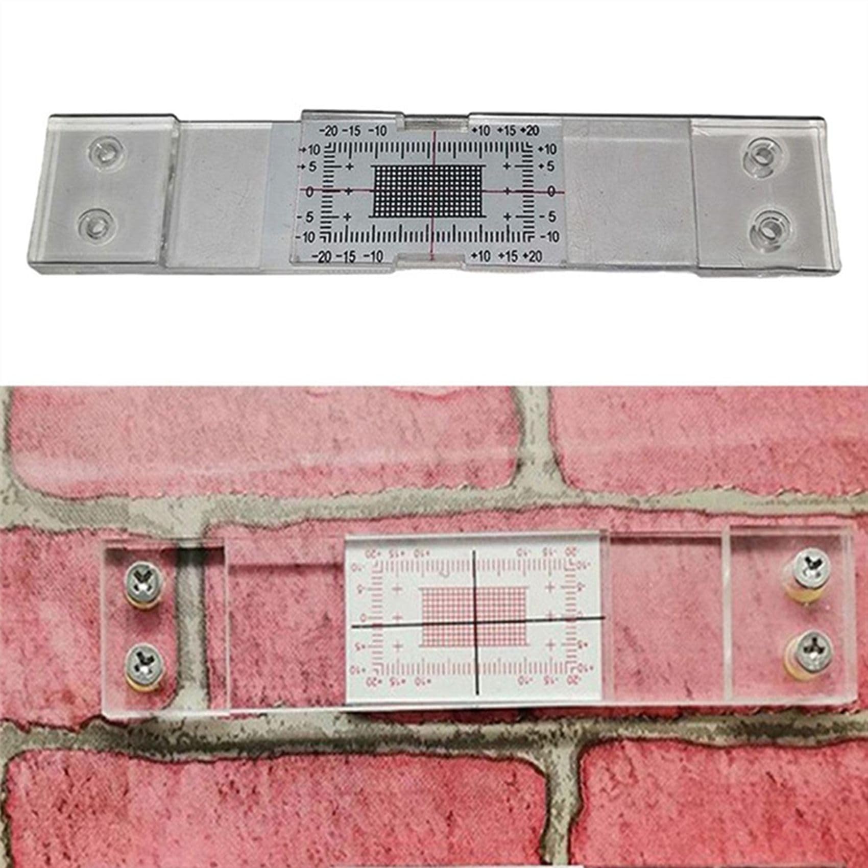Dossier de Surveillance des Fissures, Outil de Mesure de Fissures 15 PièCe, Jauge de Largeur de Fissure, Étrier de Comparaison de Fissures D'Angle en Acrylique Transparent