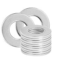 Vista 32 de Arandelas planas de acero inoxidable de 1" - Diámetro exterior de 2", arandelas de acero inoxidable 304 (18-8), arandelas de metal para tornillos