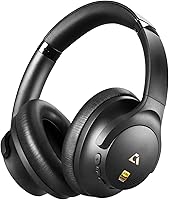 1Mii Y8+ AI Noise Cancelling Headphones: Bluetooth 6.0, LDAC Hi-Res Audio, 100H Playtime, 90% ANC, AI Translation Black