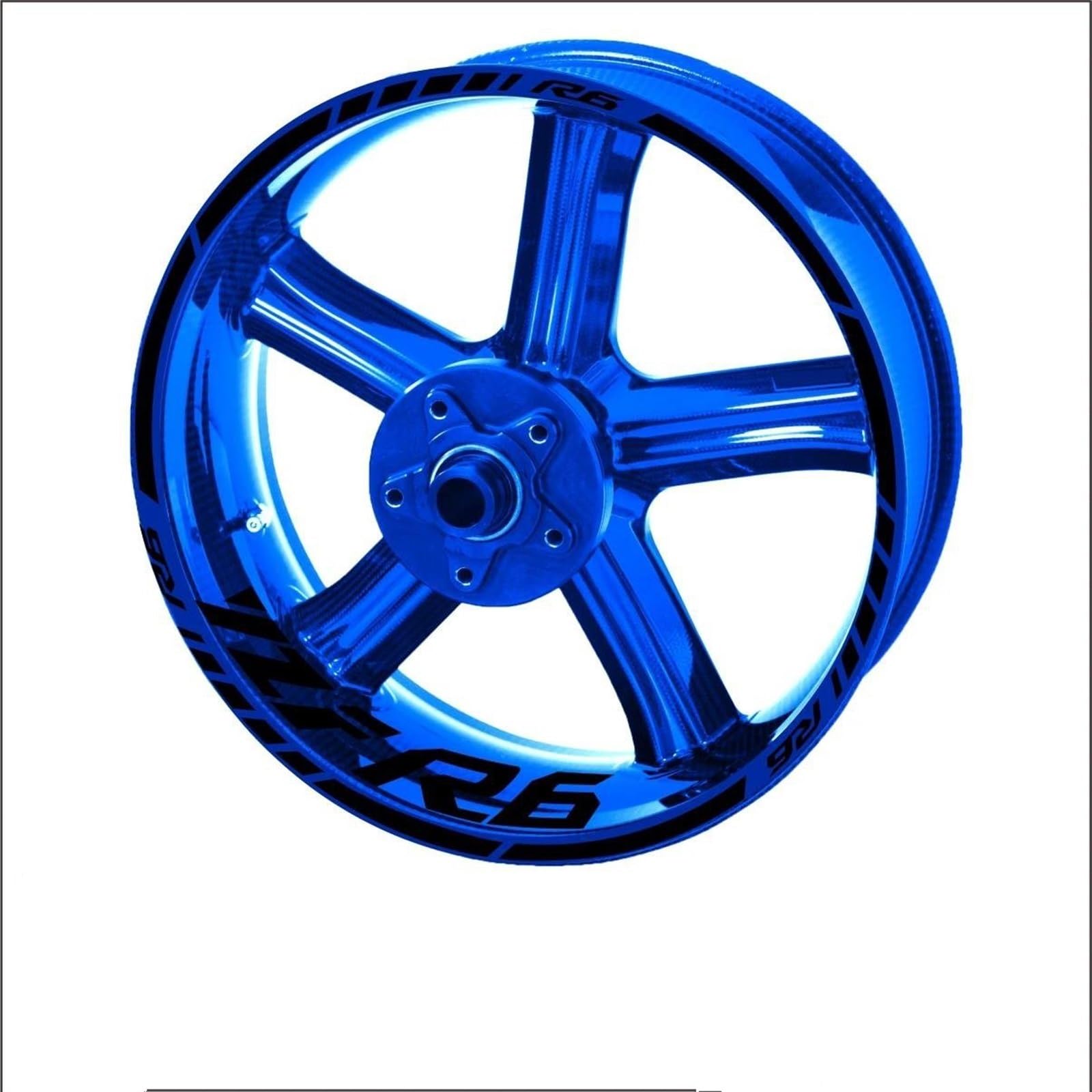Motorcycle for Yamaha YZF R6 YZF-r6 Accessories Wheel Stickers Reflective Rim Motorbike Waterproof Decals Decorative(Color6)