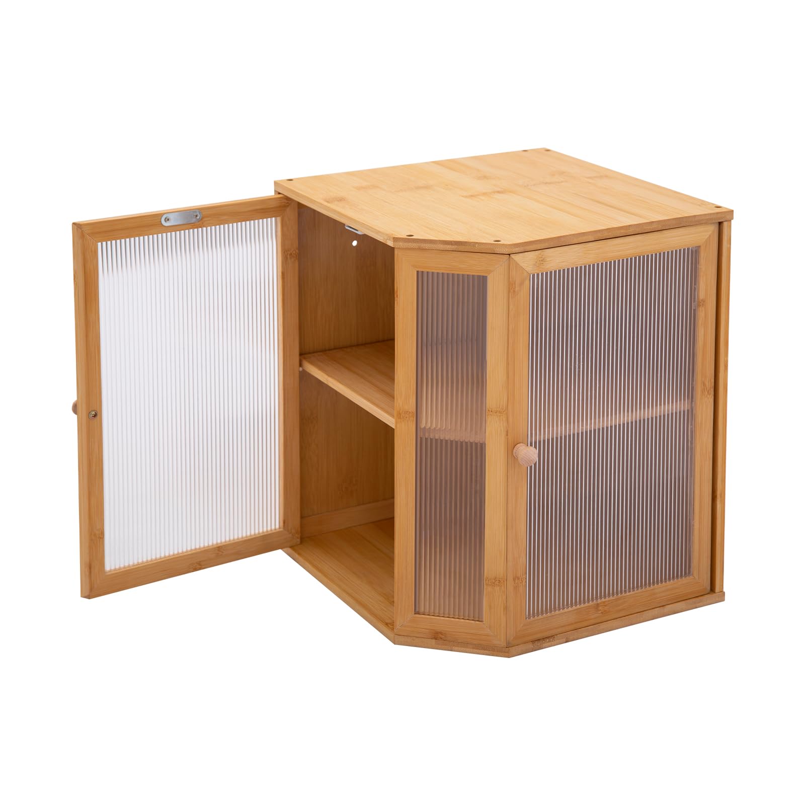 Panera de bambú, 2 estantes, gran contenedor para almacenar pan, paneles semitransparentes, capacidad de carga 15 kg, fácil de limpiar, mejor almacenamiento, 30 x 20 x 38 cm