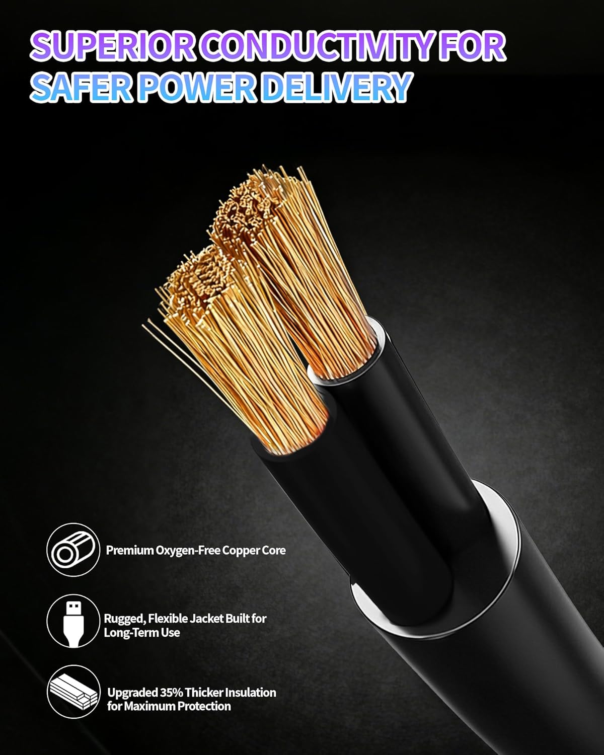 8FT Waterproof Extension Cable (3-Pack) for Philips Hue Outdoor 24V Lighting – Male to Female Low Voltage Extension Cord Compatible with Lily, Calla, Impress, Amarant, Econic Landscape Lights