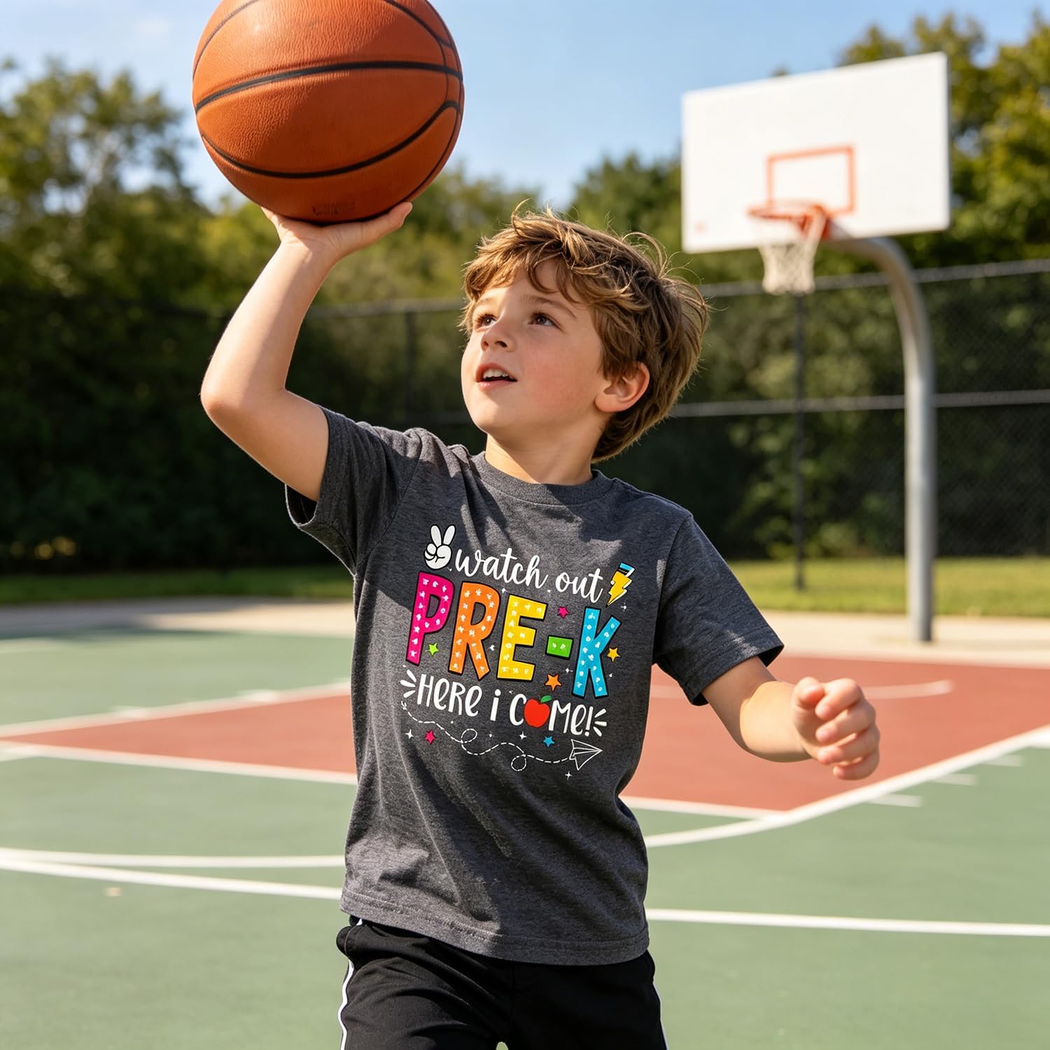 Toddler First Day of Pre-K Shirt Boys Girls Back to School T-Shirt Preschool Tee Short Sleeve 2-5T Kids Outfit