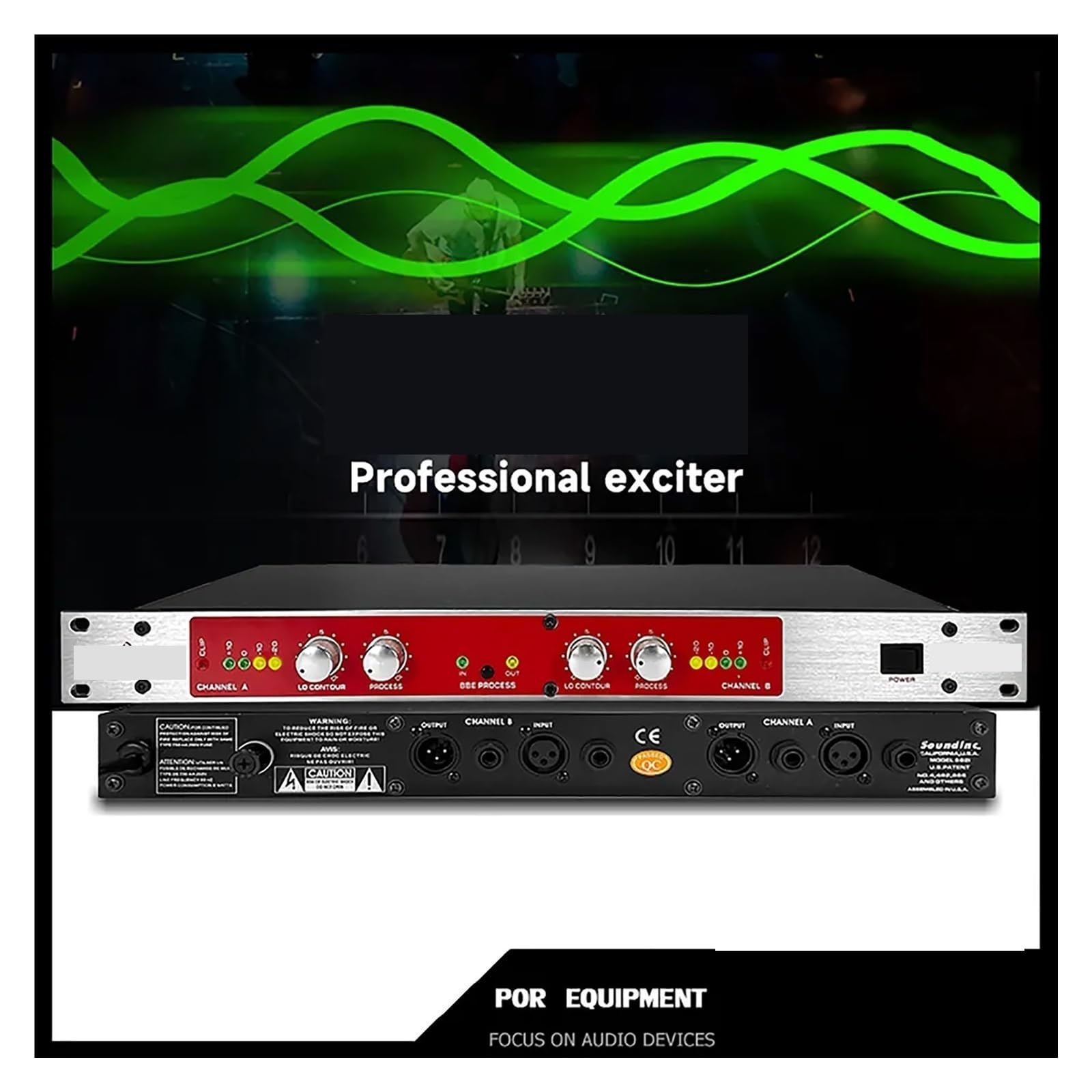 Procesador de Audio de Efectos Procesamiento de Sonido Profesional para actuaciones escénicas Excitador de Sonido