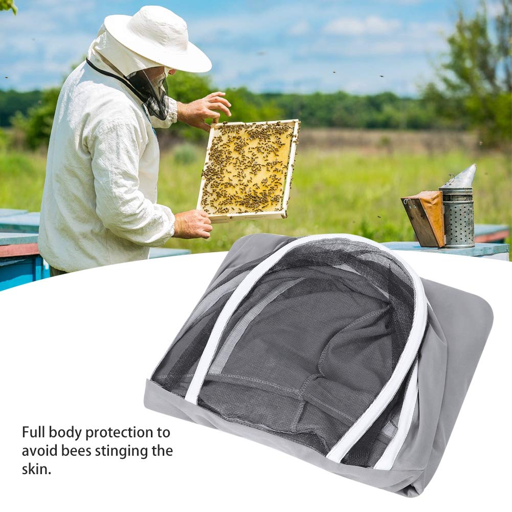 Chaqueta de Apicultura con Velo |Bata protectora para colonia de abejas (XXL)