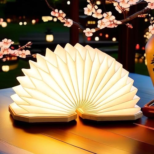 Uniwolk Paper Lamp Japanese Gifts House Warming Gifts, Book lamp
