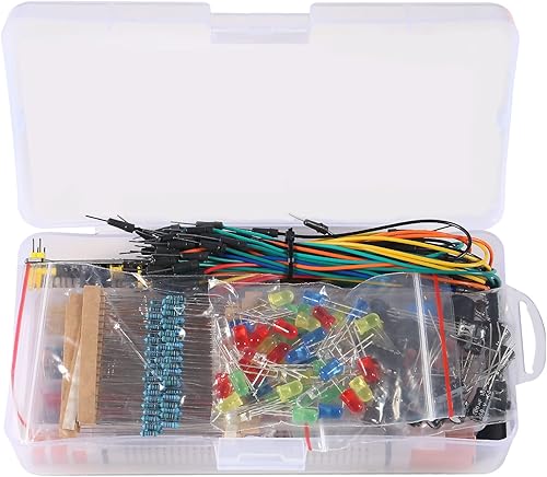 Miniatura 6 de Kit de diversión de componentes electrónicos de 37 valores con módulo de fuente de alimentación cable de puente placa de pan de 830 puntos de unión
