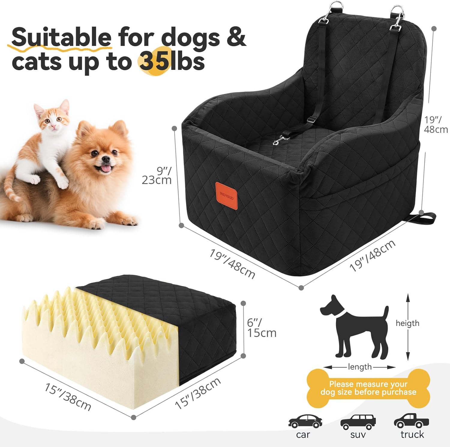 Ultimate Comfort: Review of the Memory Foam Dog Booster Car Seat for Small Dogs