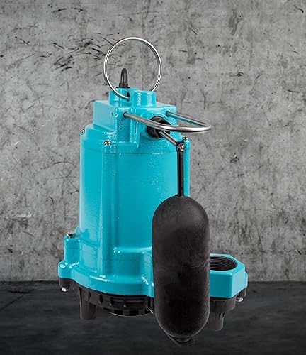 Miniatura 3 de Little Giant 6EC-CIA-SFS Bomba sumergible de sumideroefluente automática de hierro fundido de 13 HP, 115 voltios, 3180 GPH con base de