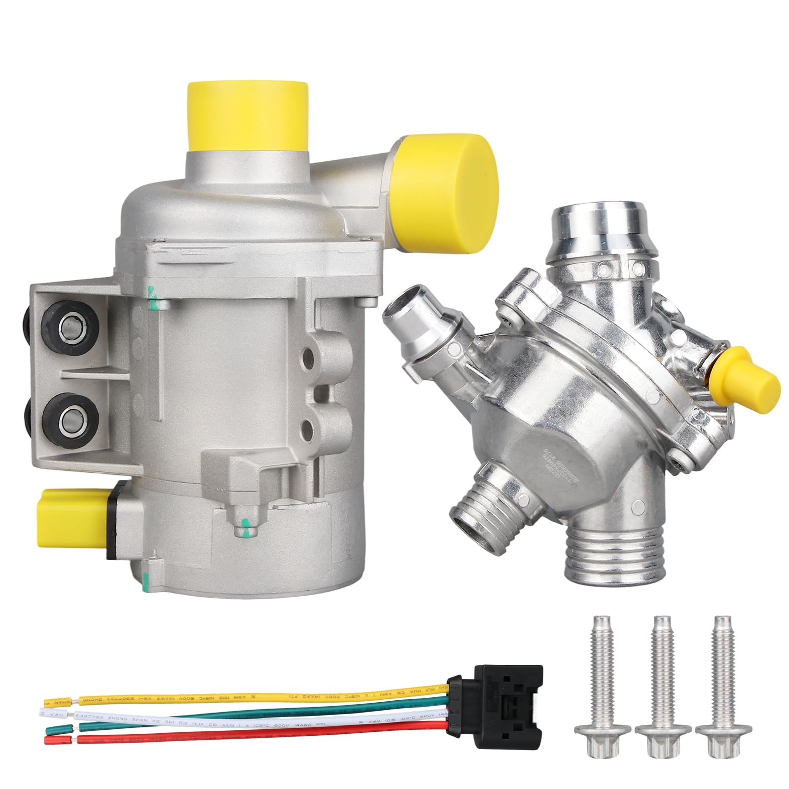 Photo 1 of GZGN 11517546994 Electric Engine Water Pump W/Aluminium Thermostat Compatible with BMW 128i 325i, 330i, 330xi, 328i, 328i xDrive, 328xi, 528i, 528i xDrive, 528xi, 530i, X3, X5, Z4, 2006-2013, L6 3.0L