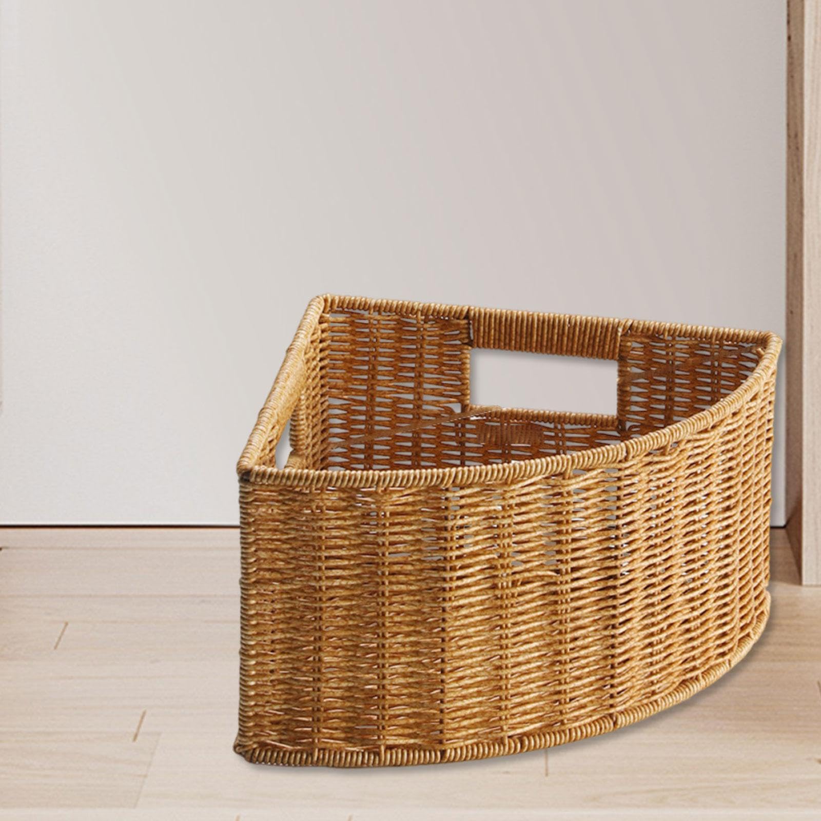 Cesta de Almacenamiento, con Forma de, Organizador de Esquina, Cesta para La Ropa Sucia con Asa, Estructura Abierta, Fabricada en PP para, S