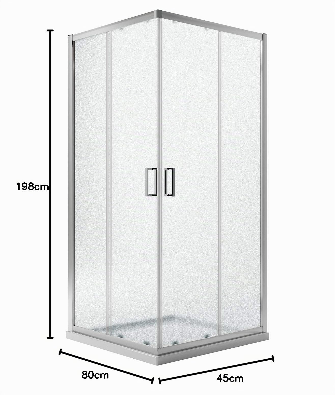 Idralite Box Doccia Quadrato 80x80 H198 Stampato C 6mm MOD. Ready