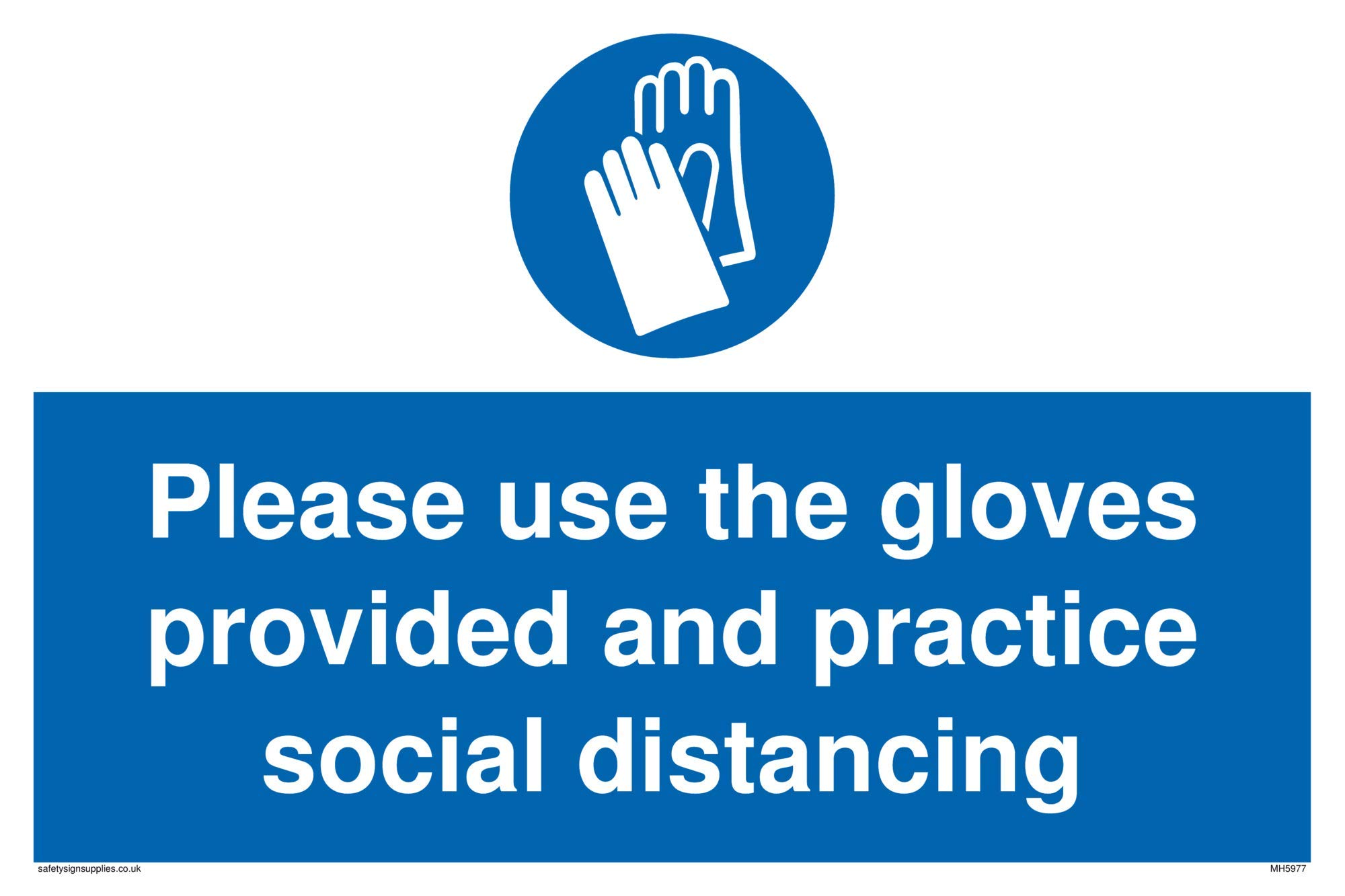 Viking Signs Please use the gloves provided and practice social distancing sign - Vinyl/Sticker