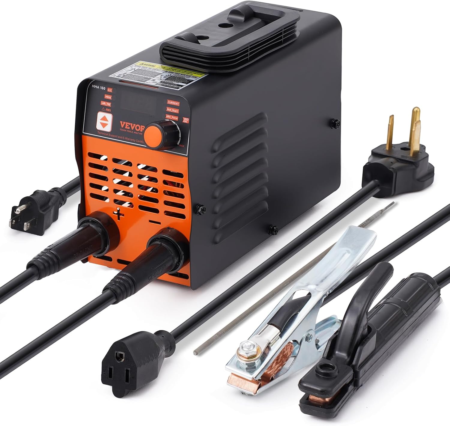 VEVOR Stick Welder, 160Amp 2 in 1 ARC/Lift Tig Welder Machine 110/220V with Hot Start Arc Force Anti-Stick